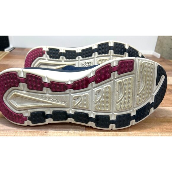 Skechers DLux Walker Slip On Athletic Knit Sneake Navy Blue & Purple Womens 8.5M - Picture 9 of 9